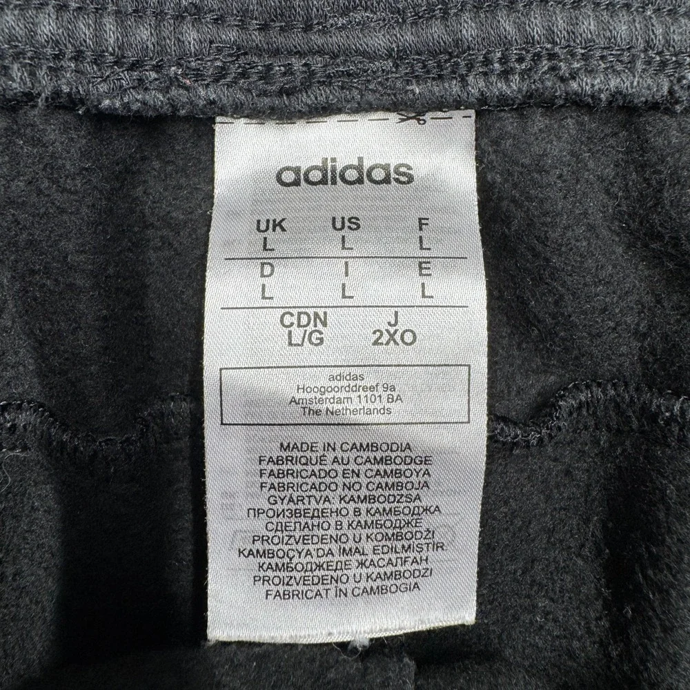 Adidas Sweat Track Pants‎ Joggers Black White Stripes Men's Size L